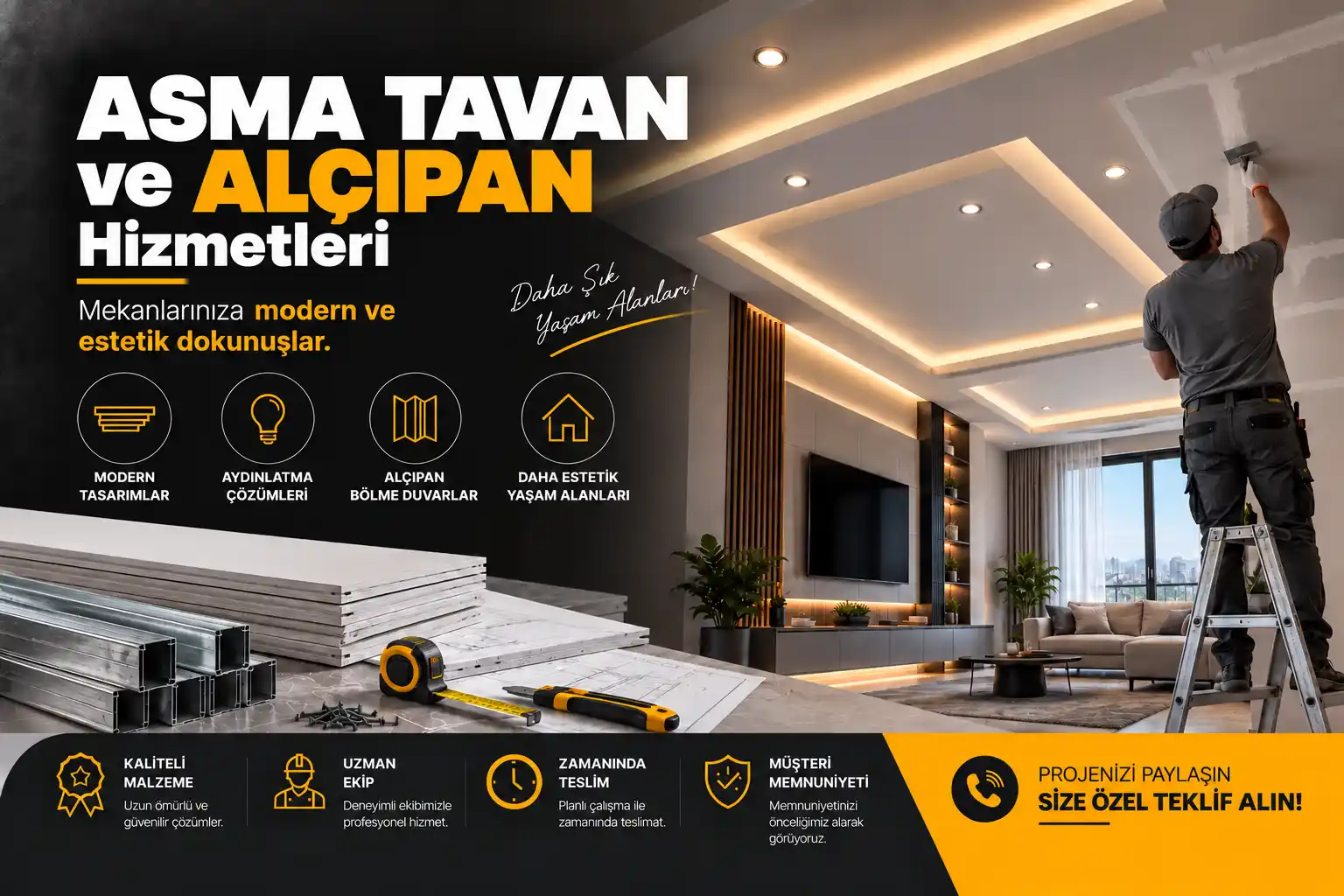 Asma Tavan ve Alçıpan Hizmetleri